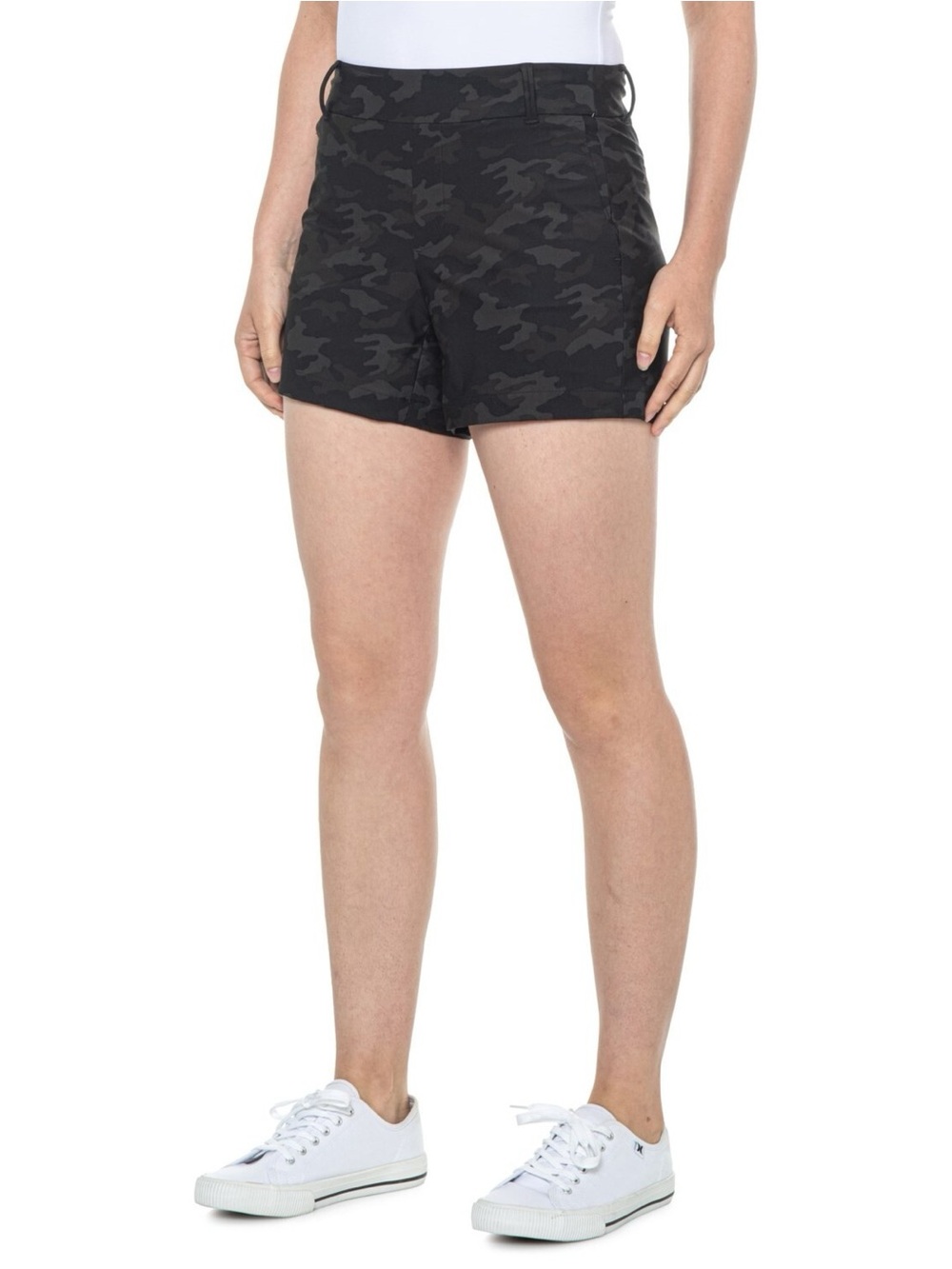 Spanx Black Camo Sunshine Casual Shorts Size S